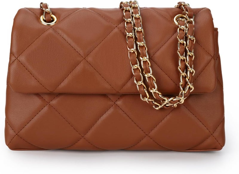 Gladdon Quilted Crossbody Purses for Women Small Ladies Shoulder Bags with Chain Trendy Clutch Purse Cute Designer Bag - Image 1